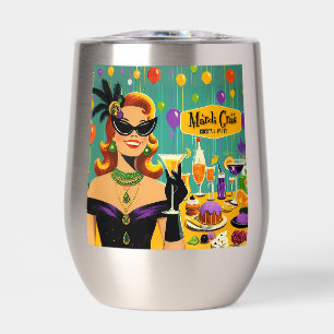 Fiesta de Cóctel Retro 50s Mardi Gras Martini