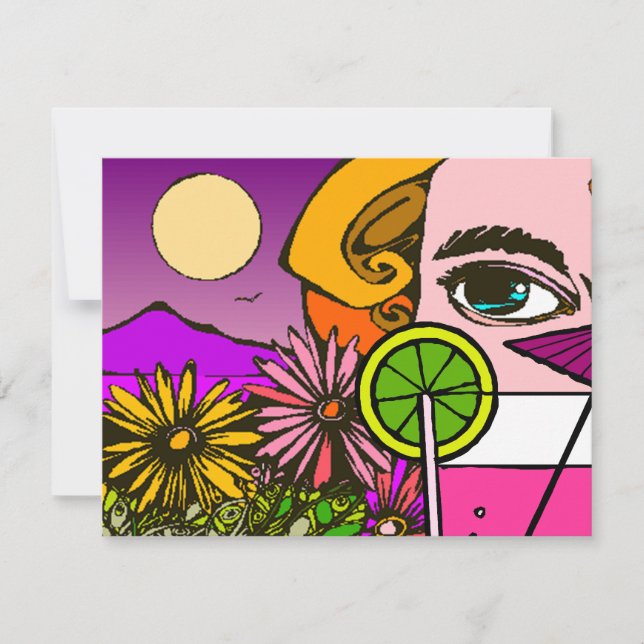 fiesta de cócteles de la invitación a la reunión s (Anverso)