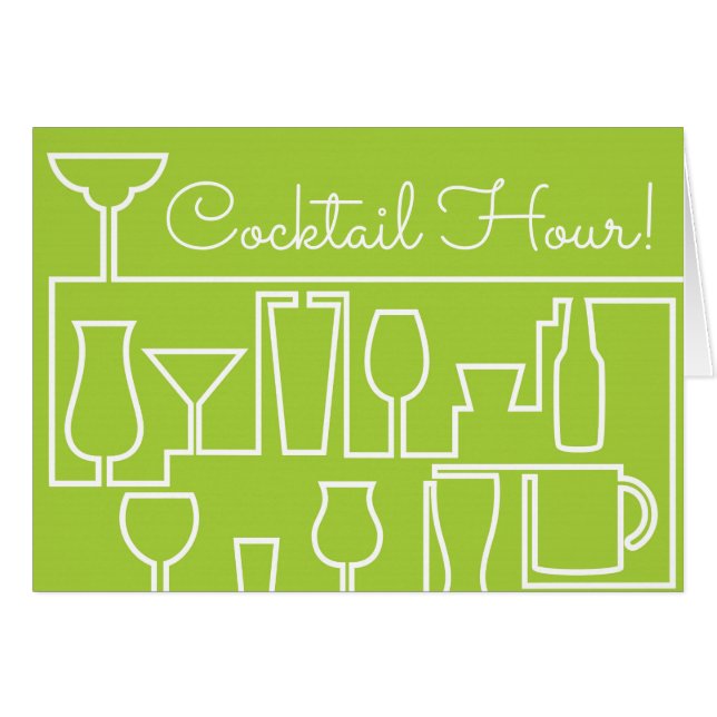 Fiesta de cócteles verde limón (Anverso (Horizontal))