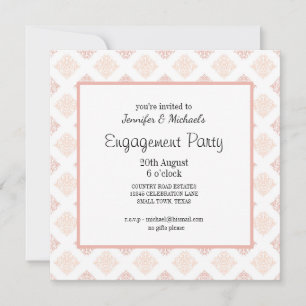 Fiesta de compromiso Peach Blush Damask