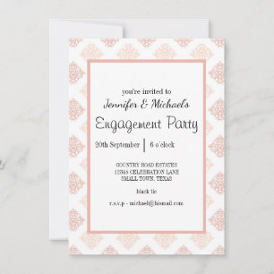 Fiesta de Compromiso Peach Blush Damask
