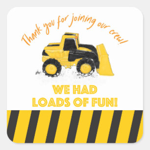 Fiesta de Construcción Gracias Pegatinas