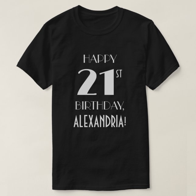 fiesta de cumpleaños 21 - Camisa inspirada en el A (Diseño del anverso)