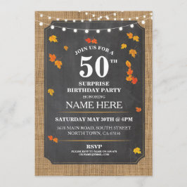 Fiesta de cumpleaños 50.ª invitación para la sorpr