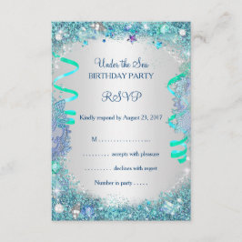 Fiesta de Cumpleaños Azul Bajo El Mar RSVP