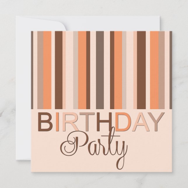 Fiesta de cumpleaños: bandas de invitación (Anverso)