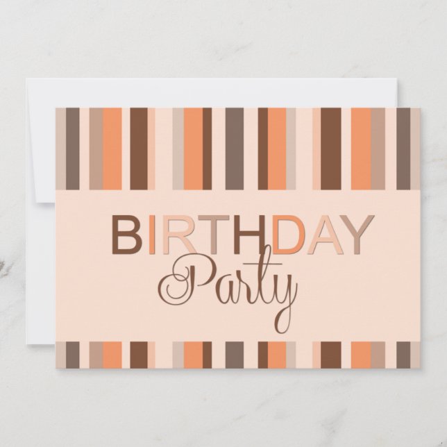 Fiesta de cumpleaños: bandas de invitación (Anverso)