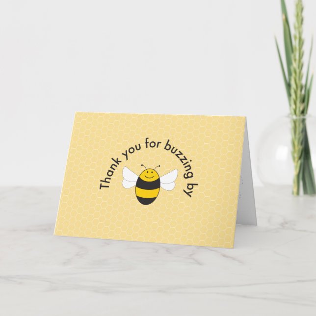 Fiesta de cumpleaños Bumblebee tarjeta de agradeci (Anverso)