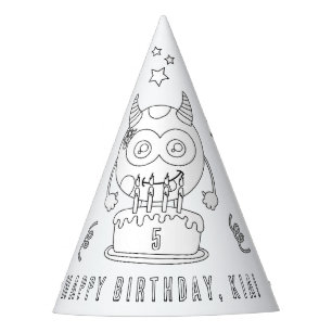 Fiesta de cumpleaños - Colorea a su propio Gorra F