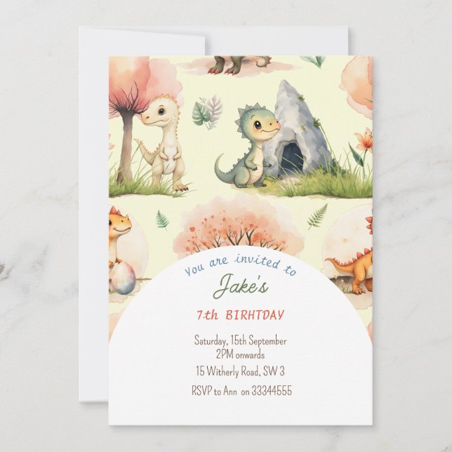 Fiesta de cumpleaños con invitación de los lindos  (Anverso)