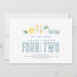 Fiesta de cumpleaños conjunta - Invitación a un te