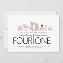 Fiesta de cumpleaños conjunta - Invitación temátic