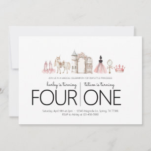 Fiesta de cumpleaños conjunta - Invitación temátic