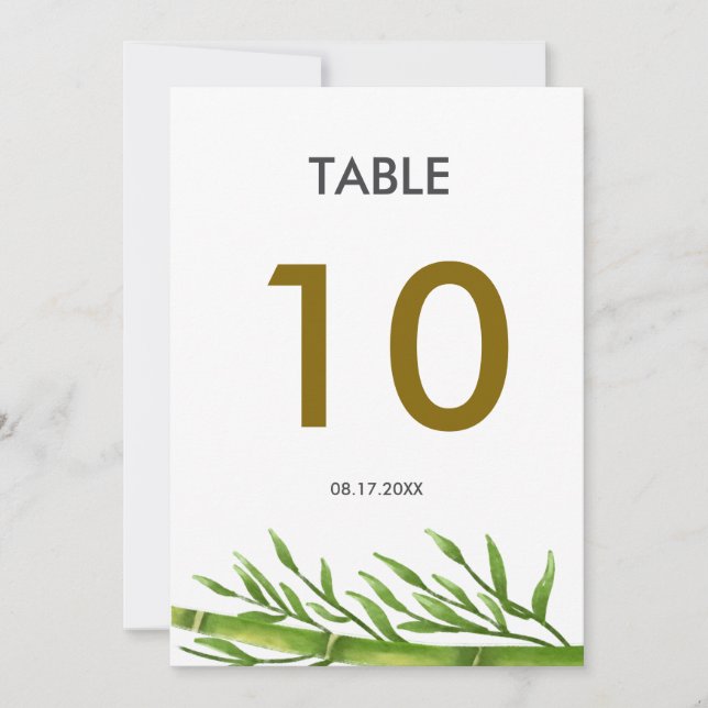 Fiesta de cumpleaños de Bamboo Cute Panda Greenery (Anverso)