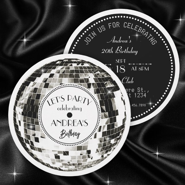 Fiesta de cumpleaños de bola de disco Invitación (Subido por el creador)