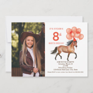 Fiesta de cumpleaños de caballos Invitación a la f
