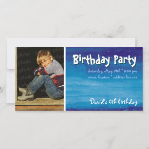 Fiesta de cumpleaños de David Invitación a la fo