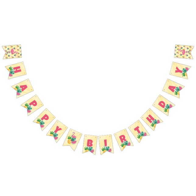 Fiesta de cumpleaños de Flamingo - Cartel de Rótul (Todo)