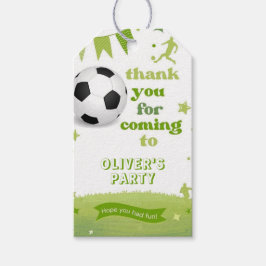 Fiesta de cumpleaños de fútbol a favor de etiqueta