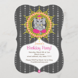 Fiesta de cumpleaños de Ganesh 5" x 7" tarjeta de