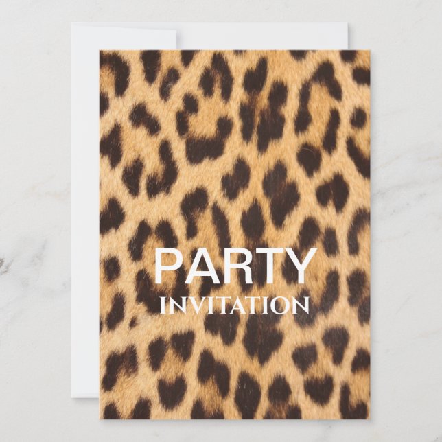 fiesta de cumpleaños de girly moda leopard print s (Anverso)
