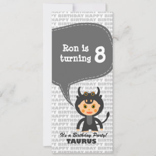 Fiesta de cumpleaños de invitación a Taurus