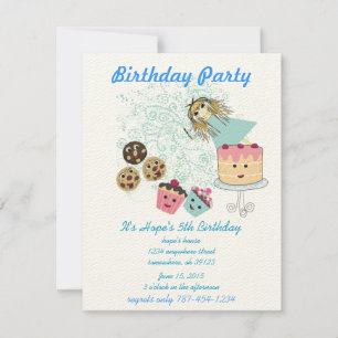 Fiesta de cumpleaños de invitación de Anime Magica