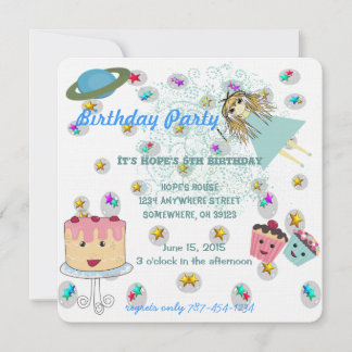 Fiesta de cumpleaños de invitación de Anime Magica
