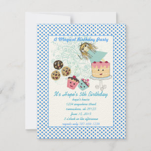 Fiesta de cumpleaños de invitación de Anime Magica