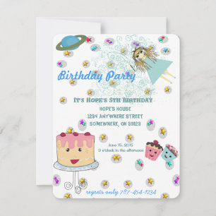 Fiesta de cumpleaños de invitación de Anime Magica
