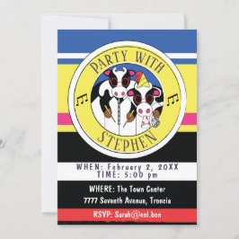 Fiesta de cumpleaños de invitación de Moosician