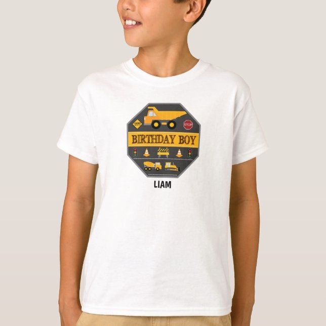 Fiesta de cumpleaños de la construcción - camiseta (Anverso)