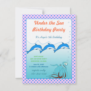 Fiesta de cumpleaños de la invitación al mar
