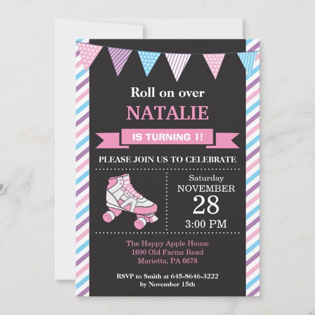 Fiesta de cumpleaños de la invitación del (Anverso)