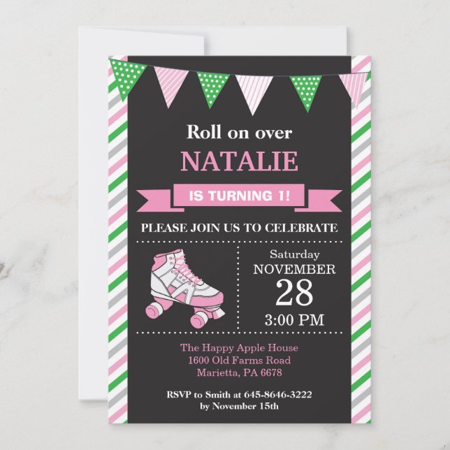 Fiesta de cumpleaños de la invitación del (Anverso)