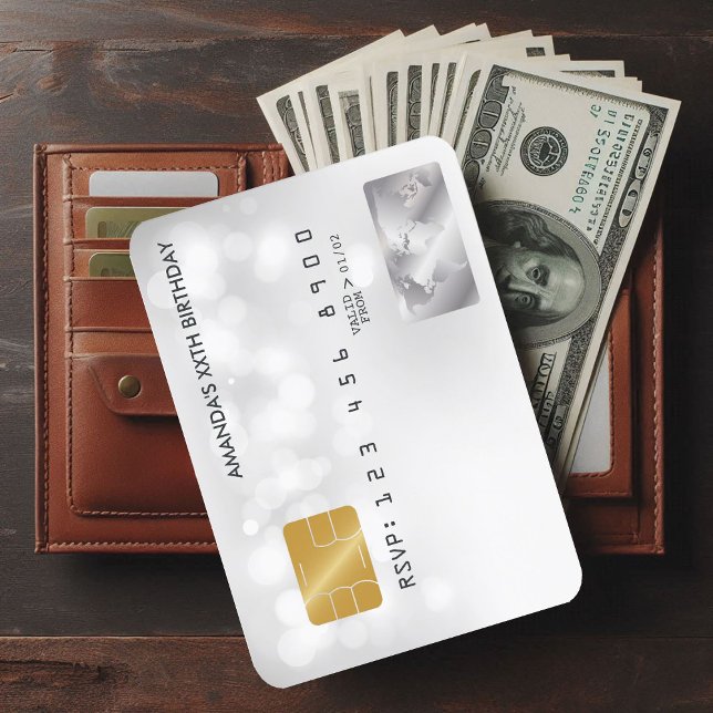 Fiesta de cumpleaños de la tarjeta de crédito de G (Cool Birthday Party Invitation)