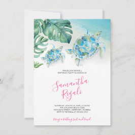 Fiesta de cumpleaños de la tortuga marina de hojas