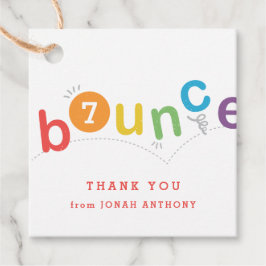 Fiesta de cumpleaños de niños etiqueta de agradeci