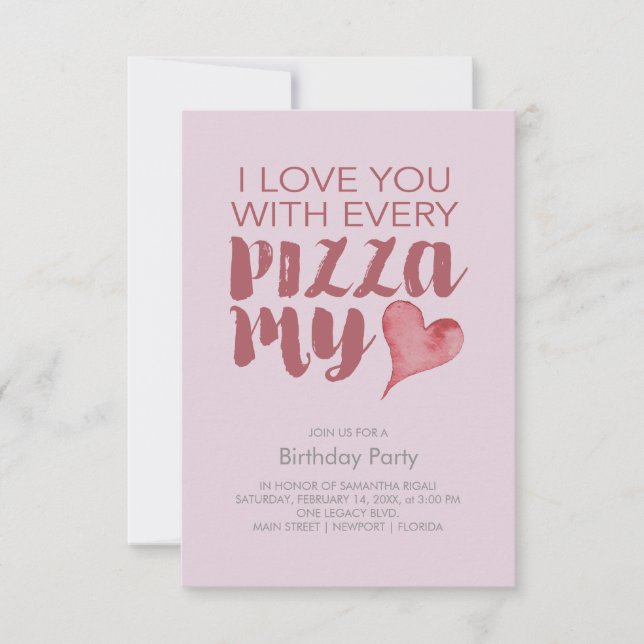 Fiesta de cumpleaños de Pizza My Heart (Anverso)