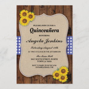 Fiesta de cumpleaños de Quinceañera Invitación a b