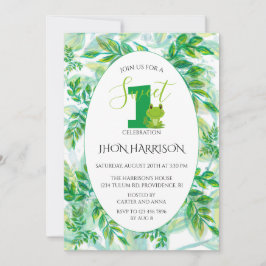 Fiesta de cumpleaños de rana Invitación temática d