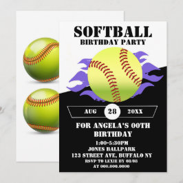 Fiesta de cumpleaños de Softball Purple Fire