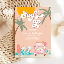 Fiesta de cumpleaños de surf invitación para cualq