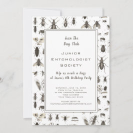 Fiesta de cumpleaños de tema de insectos o fallos