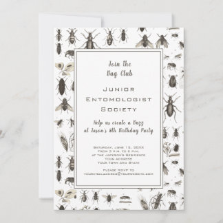 Fiesta de cumpleaños de tema de insectos o fallos