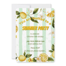 Fiesta de cumpleaños de verano de invitación