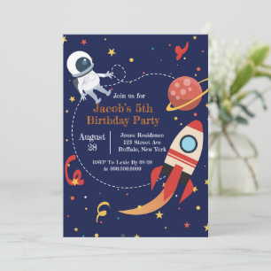 Fiesta de cumpleaños del espacio de los buques de
