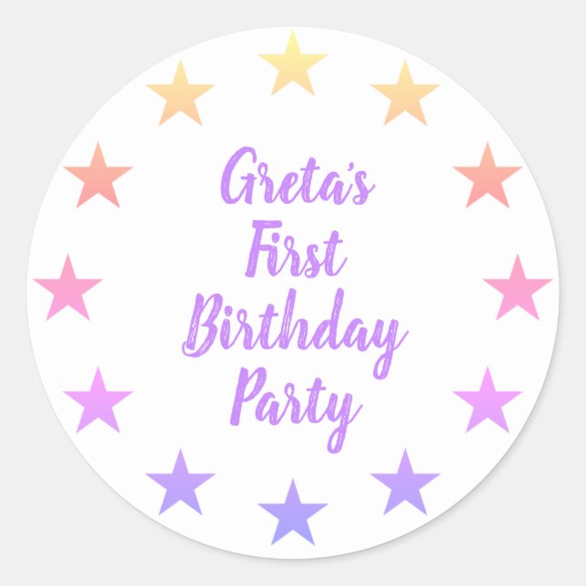 fiesta de cumpleaños del pegatina (Anverso)