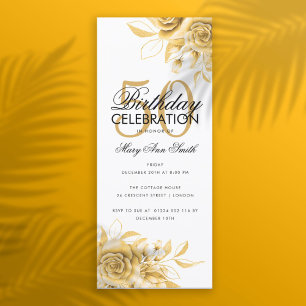 Fiesta de cumpleaños floral con presupuesto oro el