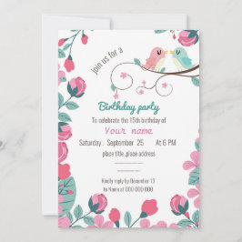 fiesta de cumpleaños floral de primavera de los pá